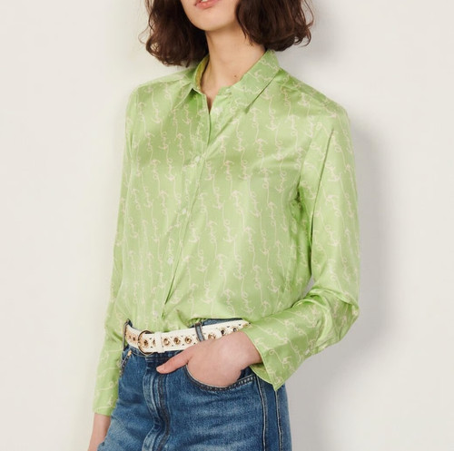 Sandro camicia donna verde