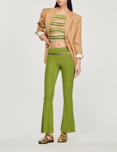 Sandro pantalone donna verde