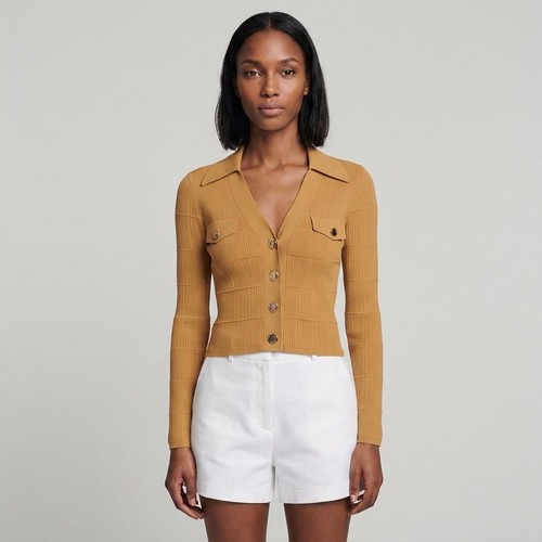 Sandro cardigan donna cammello